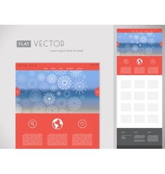 Flat Website Design Template Flat Website Design Template vector image
