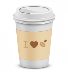 Coffee cups vector image