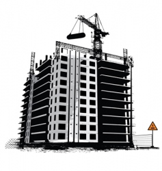 Construction work site vector image