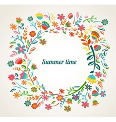 Background with flowers vector image