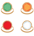 Set of female jeweler rings vector image