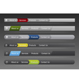 Vector menu in black and gray color Vector menu in black and gray color vector image