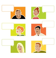 People with dialogue balloons vector image