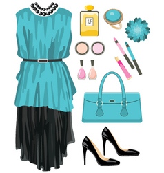 Fashion set vector image