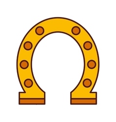 Horseshoe luck isolated icon Horseshoe luck isolated icon vector image