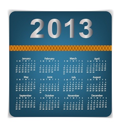 Simple 2013 year calendar vector image