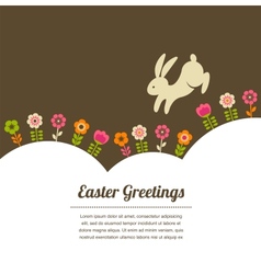 Easter vintage style greeting card vector image