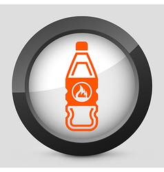 Orange and gray elegant glossy icon vector image