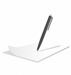 Clipboard with pen on top vector image