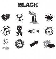Black theme vector image