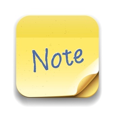 User interface note icon Eps10 image vector image