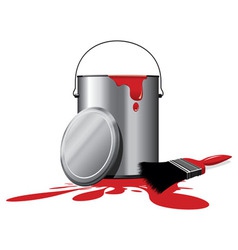 Red paint vector image