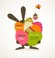 Easter vintage style greeting card vector image