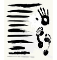 Set of grunge brush and design elements vector image