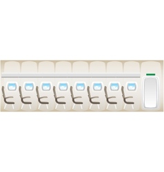 Plane - jet interior with seats vector image