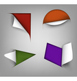 Set of four paper corner vector image