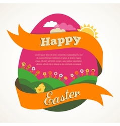 Easter vintage style greeting card vector image