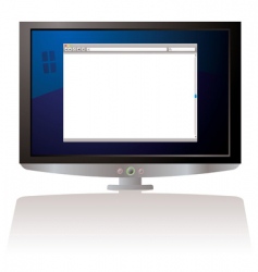 LCD web browser monitor vector image