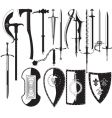 Silhouettes of weapons Silhouettes of weapons vector image
