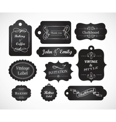 Chalkboard hand written vintage invitation vector image