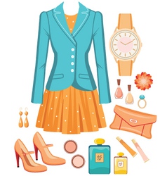 Fashion set vector image