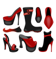 Footwear collection vector image