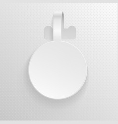 Plastic advertising wobbler round papper price vector image