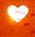 Gift card valentines day vector image
