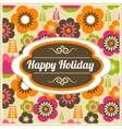 Background with frame and pattern vector image