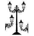 Antique street lights vector image