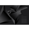 Abstract black background geometrical polygonal fo vector image