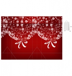 Template for Christmas bag vector image