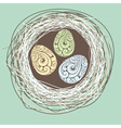 Illustration with nest and eggs vector image