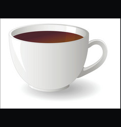 White cup of tea vector image