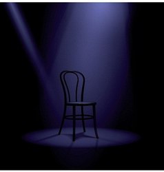Stage in spotlights vector image