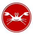 Crab button vector image