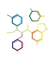 Abstract Chemical formula vector image