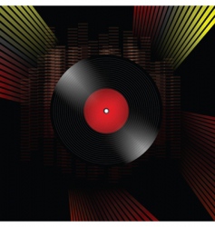 Vinyl record grunge composition vector image