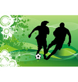 Soccer Players Running behind Ball vector image