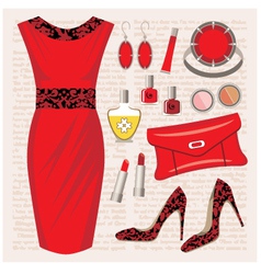 Fashion set vector image