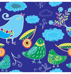 Birds pattern vector image