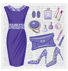 Fashion set vector image