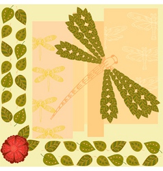 Dragonfly background vector image
