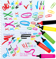 Color Markers Design Elements vector image
