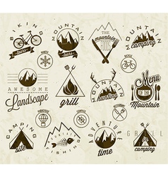 Vintage design elements and emblems vector image
