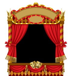 Puppet show booth vector image