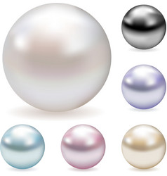 Color pearls vector image