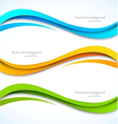 Set of wavy banners vector image