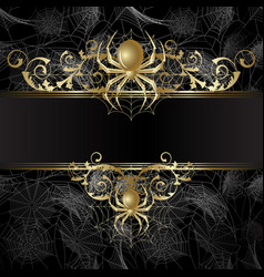 Frame with spider vector image