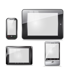 Set of electronic devices tablet and mobile phone Set of electronic devices tablet and mobile phone vector image